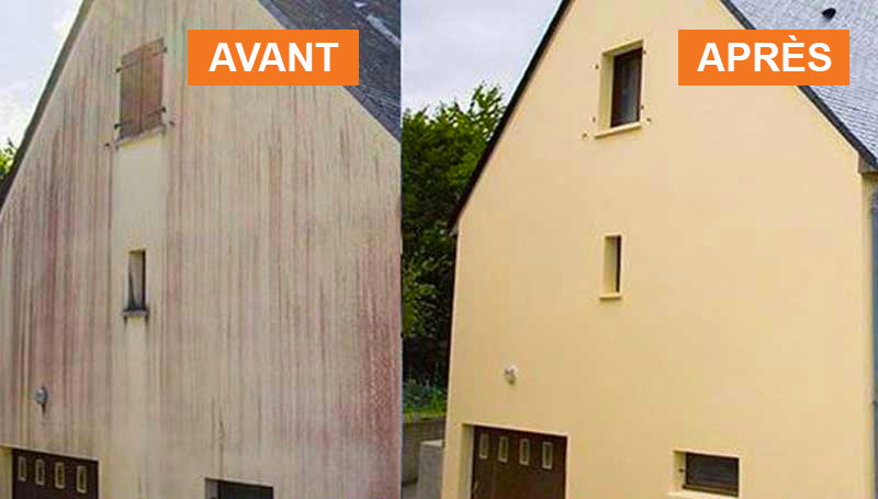 Ravalement, bardage façade : BAV PEINTURE 72 : Artisan peintre sur le Mans …et dans toute la Sarthe (72).Travaux de ravalement peinture façade : nettoyage, démoussage traitement anti mousse, ravalement peinture et imperméabilisation hydrofuge façade. 
